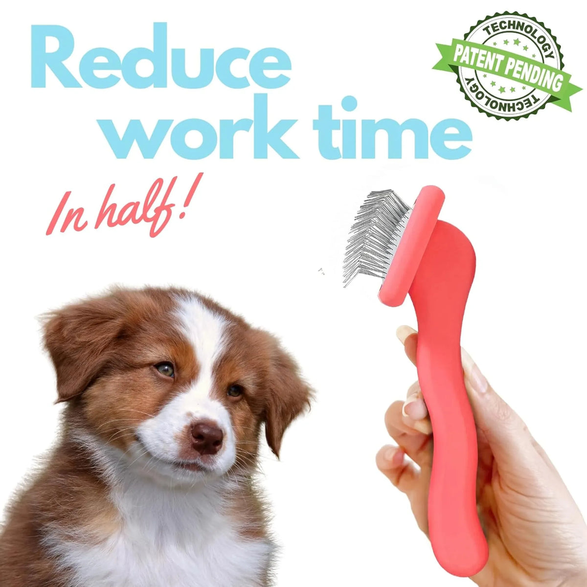 Flat Coral Pet Slicker Brush