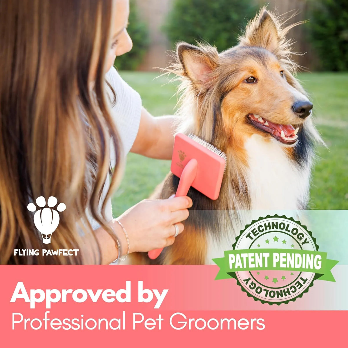 Flat Coral Pet Slicker Brush