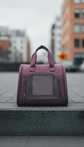 Plum purple cat carrier bag