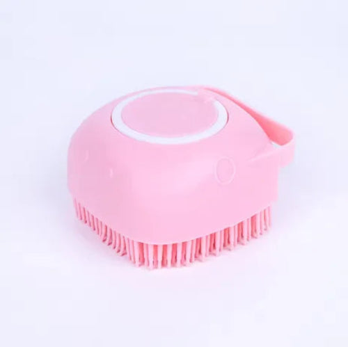 2-In-1 Pet Bath & Massage Brush With Shampoo Storage Silicone Dog Cat